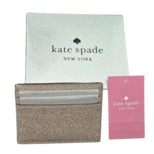Kate Spade New York Shimmy Glitter Boxed Cardholder NIB